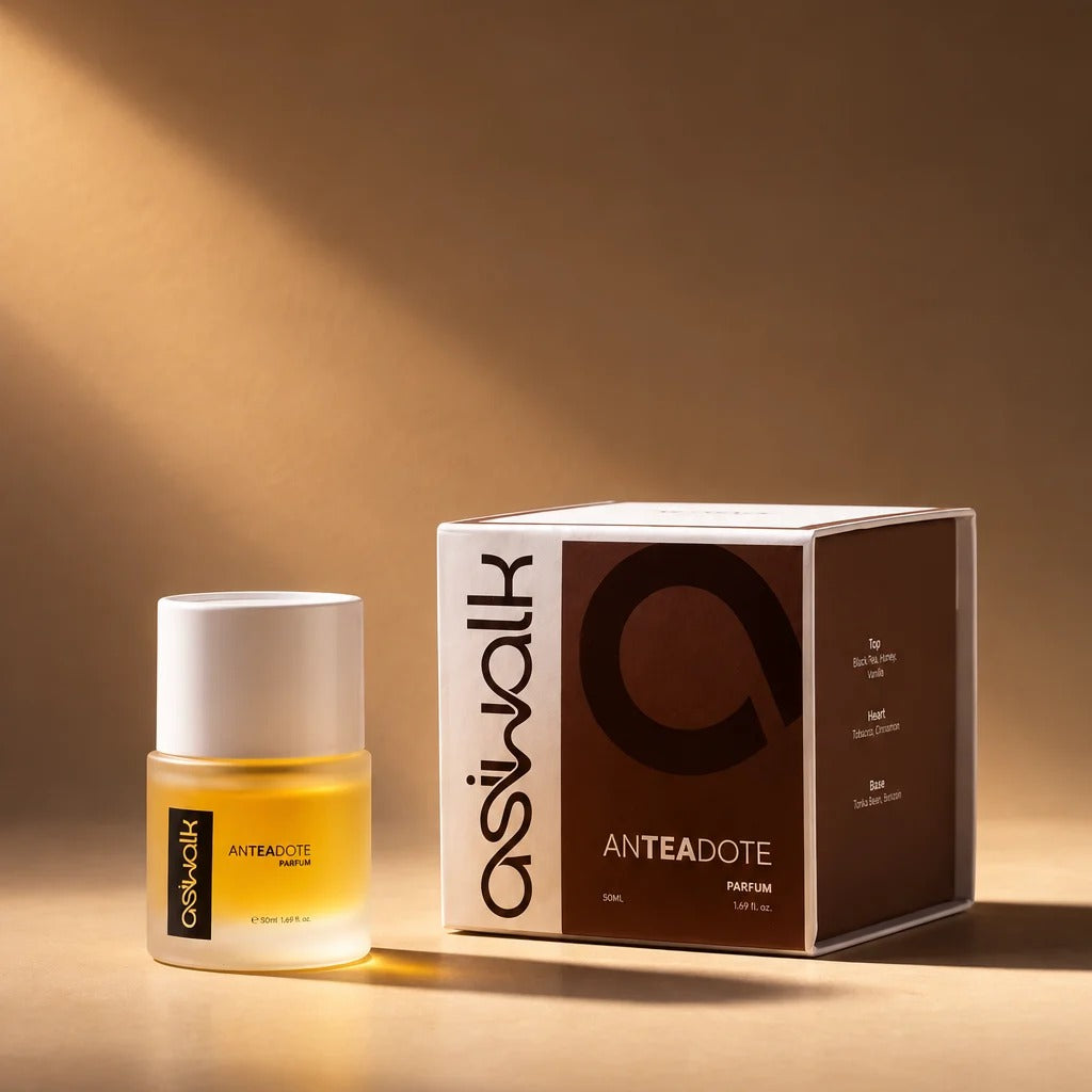 Anteadote 50ml parfum bottle beside its box