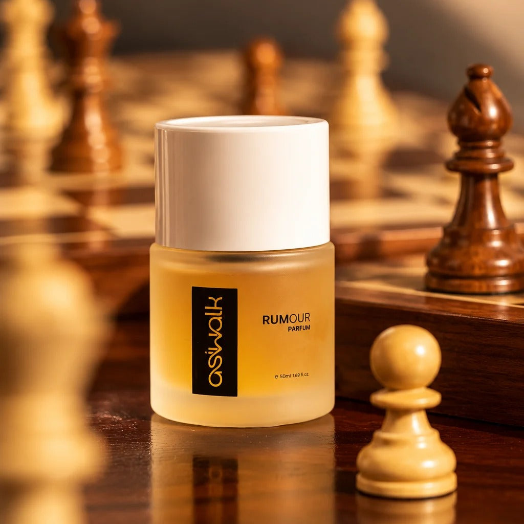 Rumour parfum bottle with chess pieces
